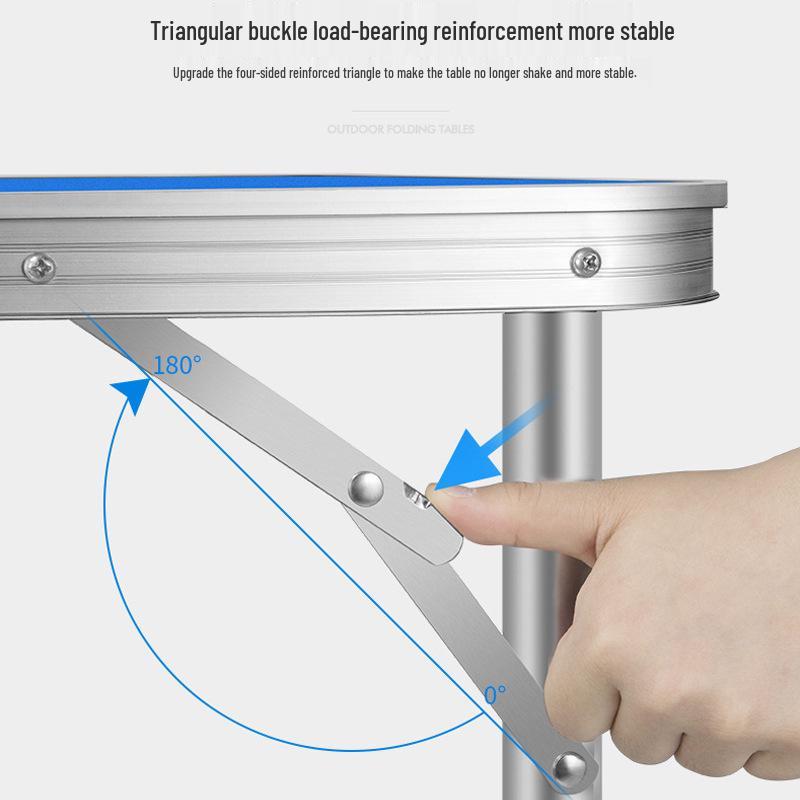 Portable Aluminum Alloy Folding Table and Chairs for Outdoor Camping, Night Market, and Leisure Activities