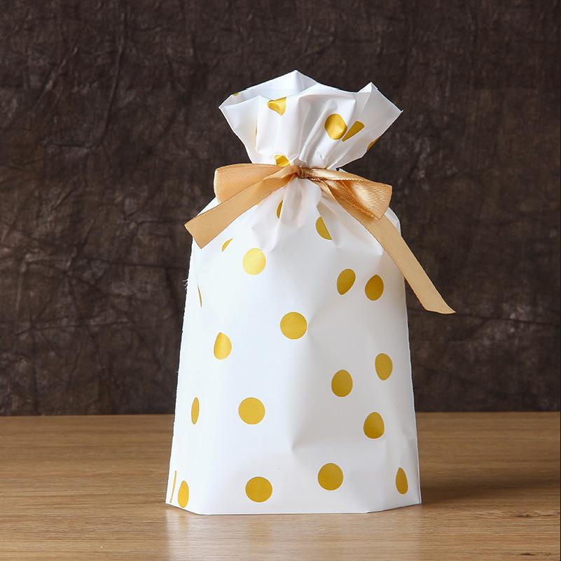 50pcs 2025 Christmas Candy and Cookie Gift Bags with Ribbon Drawstrings