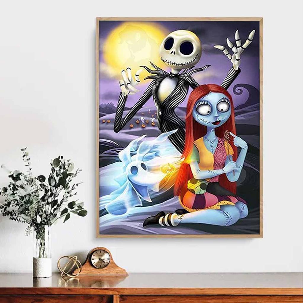 DIY Diamond Painting Skeletons and Ghosts Cross Stitch Kit Mosaic Art Diamond Painting Full Circle Diamond Home Decoration