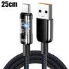 USB A To Type C 240W PD Transparent Fast Charging Cable Data Cord For Mi Huawei Samsung Android Phones USB C Charger Wire