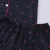 Cherry Print Women's Pajama Set - Short Sleeve & Shorts, European & American Style Home Wear