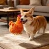 Soft Stuffed Animal Pet Toys Simulated Chicken Plush Dog Toy, Squeaky Interactive Chew Toy Tear Resistant for Corgi, Durable Bite Snuffle Pets Wear