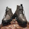 Fashion Men's boots 2025 mid top men's new trendy men's shoes British style workwear leather boots men's high top leather shoes summer