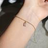 Classic Pave Zirconia A-Z Letter Bracelet Women Fashion 26 Initials Stainless Steel Chain Charm Bracelet For Women Jewelry Gift