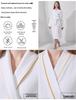 Luxury 5-Star Pure Cotton Bathrobe: Absorbent, Quick-Dry, Long Style for Men, Women, Couples, Suitable for All Seasons.