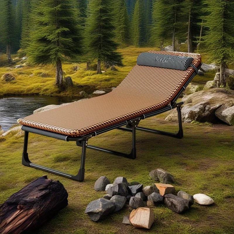Ultra-Luxury Oversized Folding Cot Bed - Instant Setup for Outdoor Glamping & Indoor Lounging