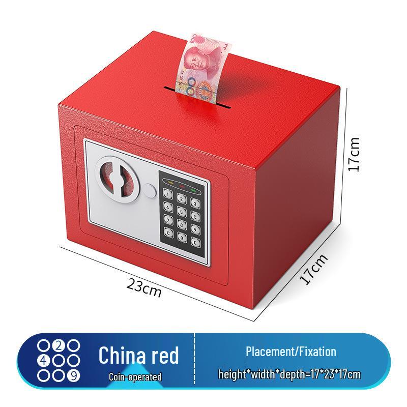 Mini 17E Electronic Safe: In-Wall Coin-Operated Piggy Bank for Households