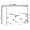 VidaXL Buffet noir 99x39x73 cm acier, armoire, placard, buffet haut, armoire latérale, armoire de rangement, organisateur de 841787
