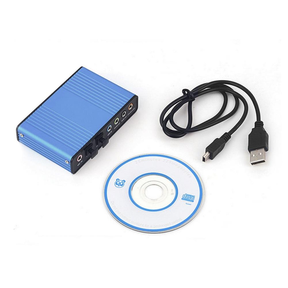 Ny ekstern 6-kanals 5.1 lyd USB optisk lydkortadapter for bærbar datamaskin
