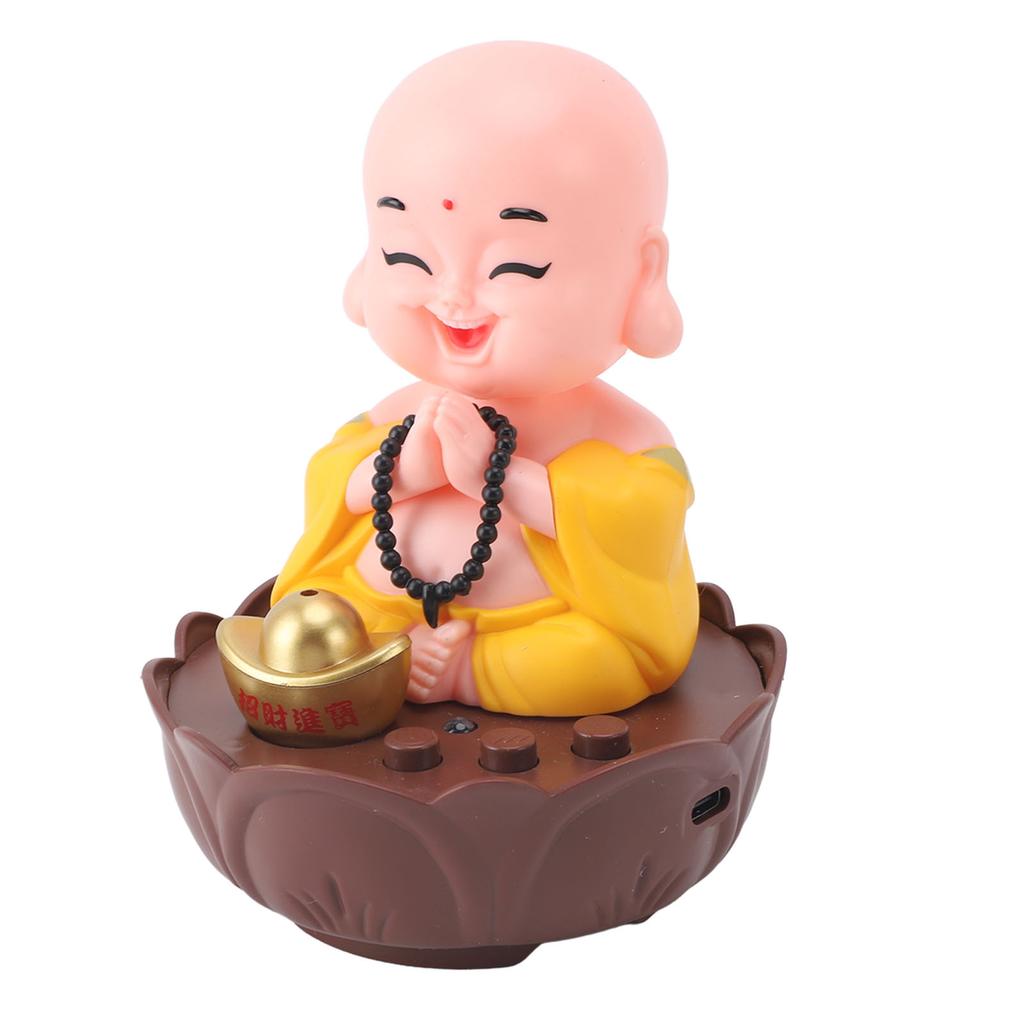 Glücklicher Buddha Statue mit Musik USB-Laden   Lautstärke Cartoon   Lachender Buddha Figur