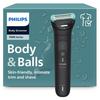 Körper- und Intimrasierer - PHILIPS - Serie 7000 BG7475/14 - Flexibler 2D-Scherkopf - 120 Min. - Kabellos - Tiefschwarz