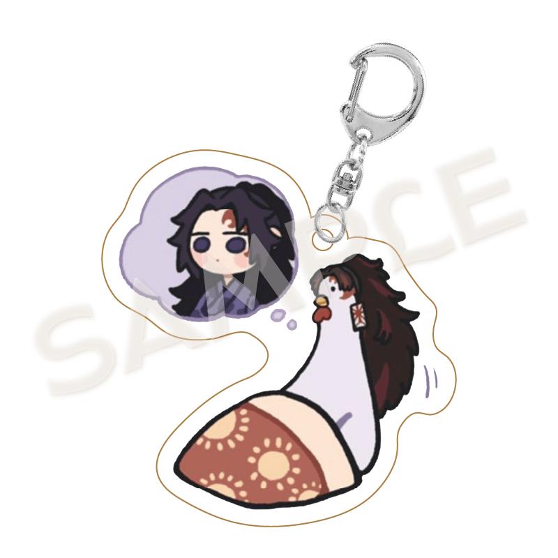 Přívěsek na klíče Anime Demon Slayer Kimetsu No Yaiba Kamado Tanjirou Oboustranný HD Přívěsek na tašku Dárek pro fanoušky Cosplay rekvizity Šperkový dárek