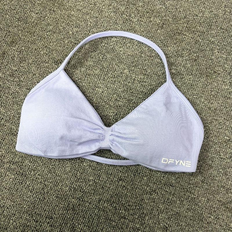 

Neck sling sports bra new fitness seamless underwear quick-drying yoga small vest type L