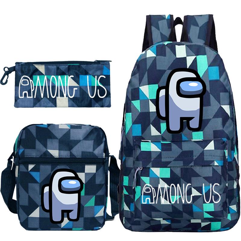 Game Merchandise Printed Schoolbag Three-Piece Backpack Set