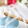 1cm Wide Double-Sided Sheer Elastic Lace Trim for Doll Clothes and Costume Accessories