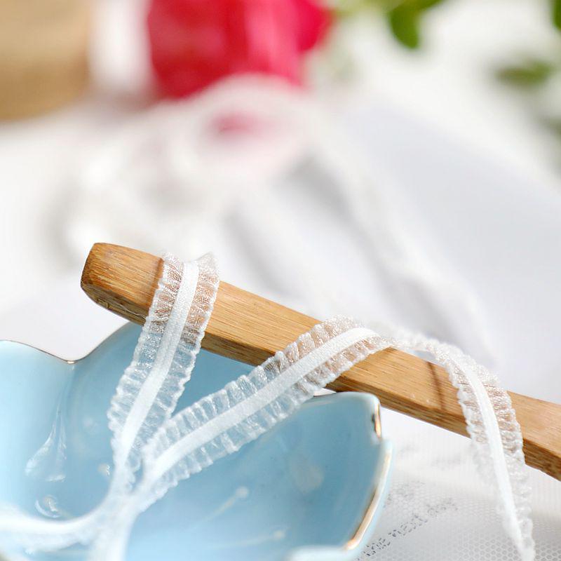 Двусторонняя прозрачная эластичная кружевная тесьма шириной 1 см для кукольной одежды и аксессуаров для костюмов