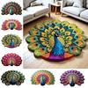 Non-slip Peacock Mat Soft Bathroom Floor Mat Peacock Carpet  for Living Room Tea Table Bedside