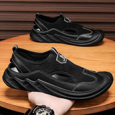 Men's Sports Sandals 2024 Summer New Mesh Breathable Anti Slip Comfortable Soft Bottom Casual Beach Shoes Zapatillas De Hombre