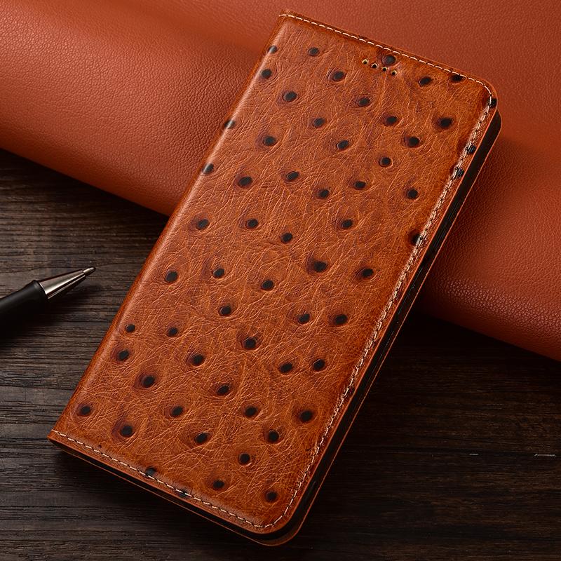 Magnetic Genuine Leather Skin Flip Wallet