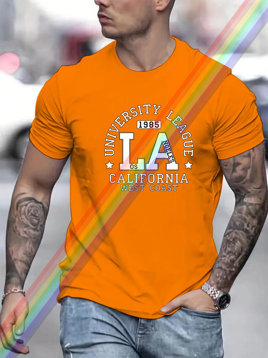 

Luxury Brand LOS ANGELES Print T Shirt For Man Summer Vintage Unisex Oversized T-shirt Y2k Tops Short Sleeve Men s S