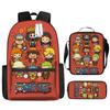 Popular Animation Backpack Student Schoolbag Boys Messenger Bag Girls Pencil Case