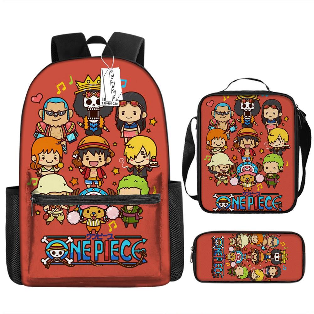 Popular Animation Backpack Student Schoolbag Boys Messenger Bag Girls Pencil Case