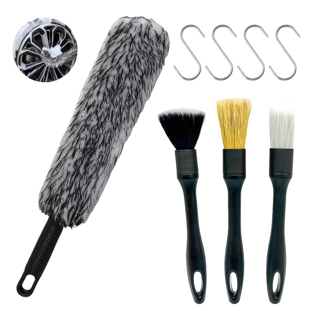 Wheel Brush, Set of 8, Car Wash Brush, Car Wash Set, Tire Brush, Wheel