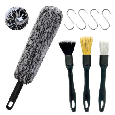 Radbürste, 8er-Set, Autowaschbürste, Autowaschset, Reifenbürste, Rad