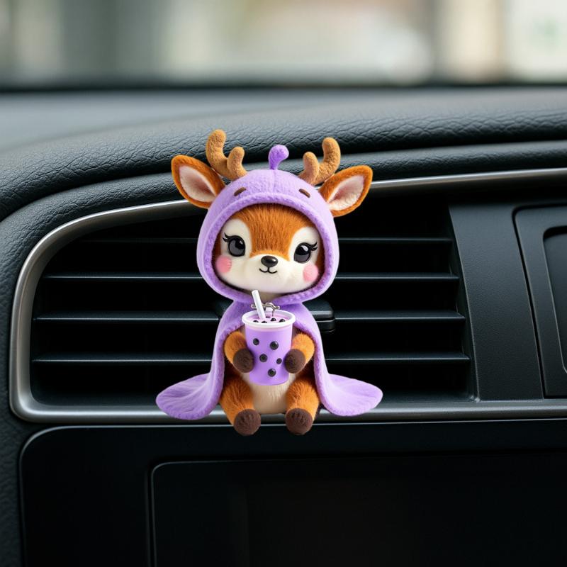 2D Acrylic Perfume Diffuser Car Air Freshener Clip Car Air Conditioning Vent Decoration Car Interior Aromatherapy Clip