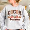 Kakaozeit Sweatshirt, Gemütliche Winterkleidung, Geschenk für Heiße Schokolade Liebhaber, Feiertagsbekleidung, Unisex Rundhals Weihnachten Winter Hoodie