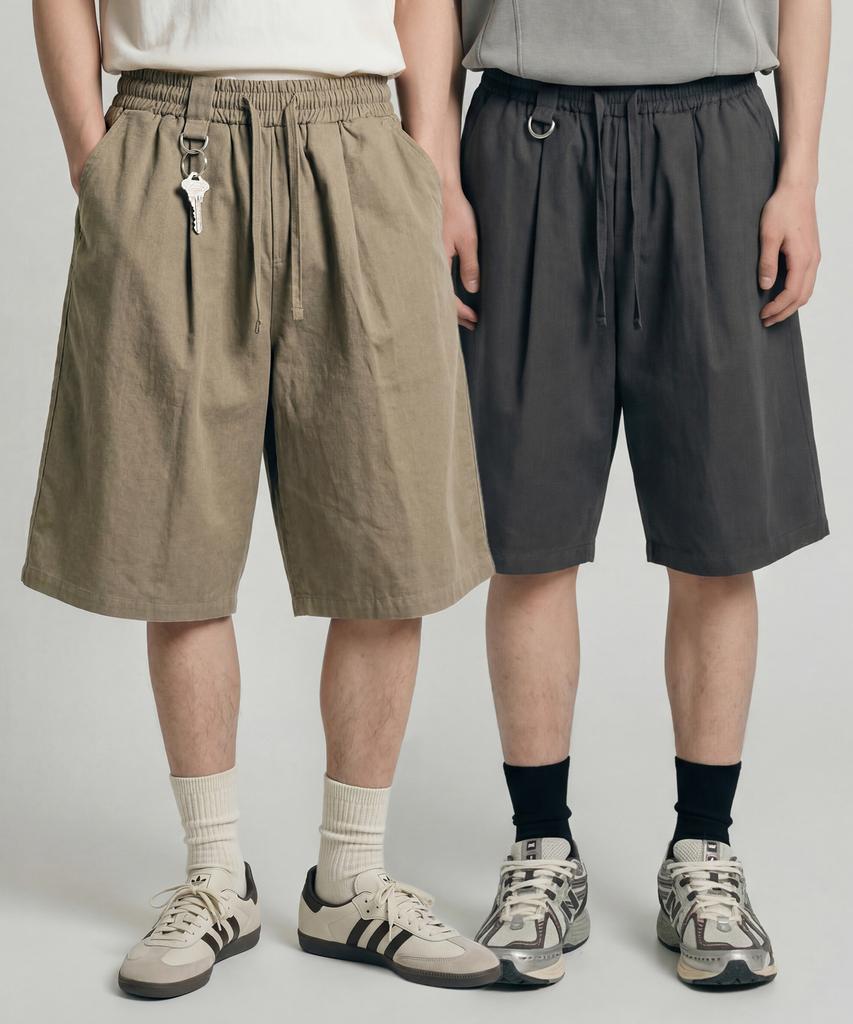 JEMUT [2Pack] Cation D-Ring Bermuda Pants 6-Piece Set Kjsp2701 (A Type)