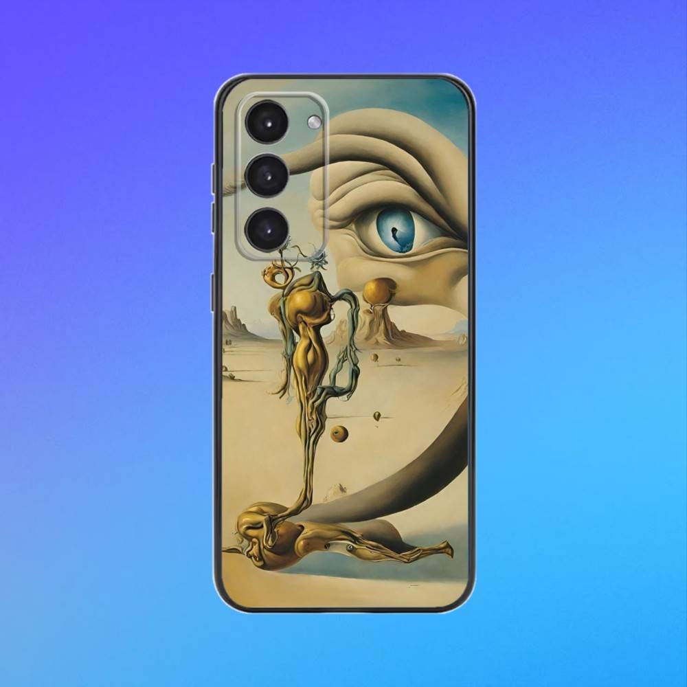 Etui Salvador Dali Painting Black Soft Phone Cover Case for For Samsung Galaxy A73,A72,A71,A53,A52