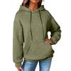 Damen Einfarbiges Modisches Kapuzen-Textur-Langarm-Top Sweatshirt