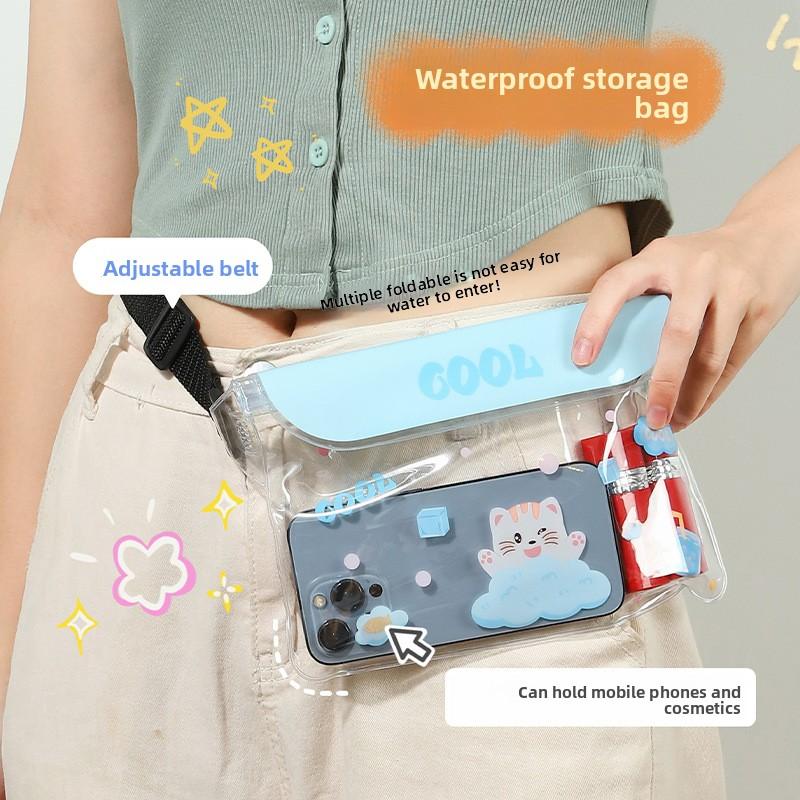 Adjustable Waist Belt for Touchscreen Mobile Phones Waterproof Pouch