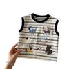Boys Lightweight Sleeveless Cartoon Tank Top Summer Outfit for Kids