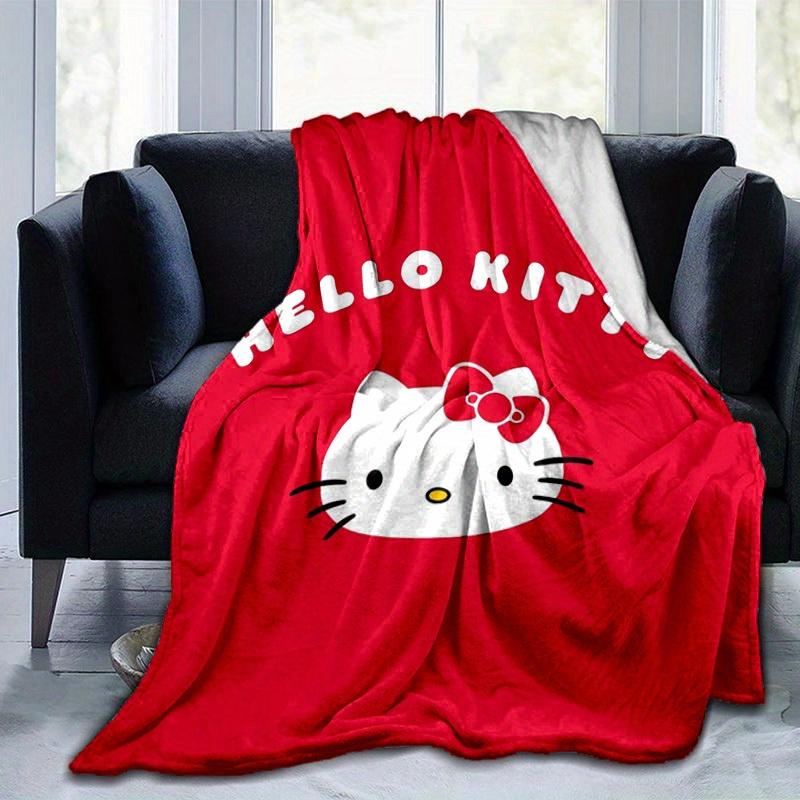 

1pc. Hello Kitty Red Background Blanket - Perfect for Home Office Outdoor Gift Suitable Al 100x150cm