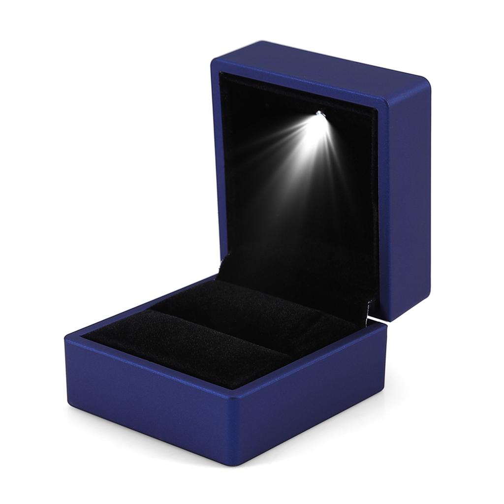 4 Colors Fashionable LED Lighted Ring Storage Box Jewelry Display Case Gift