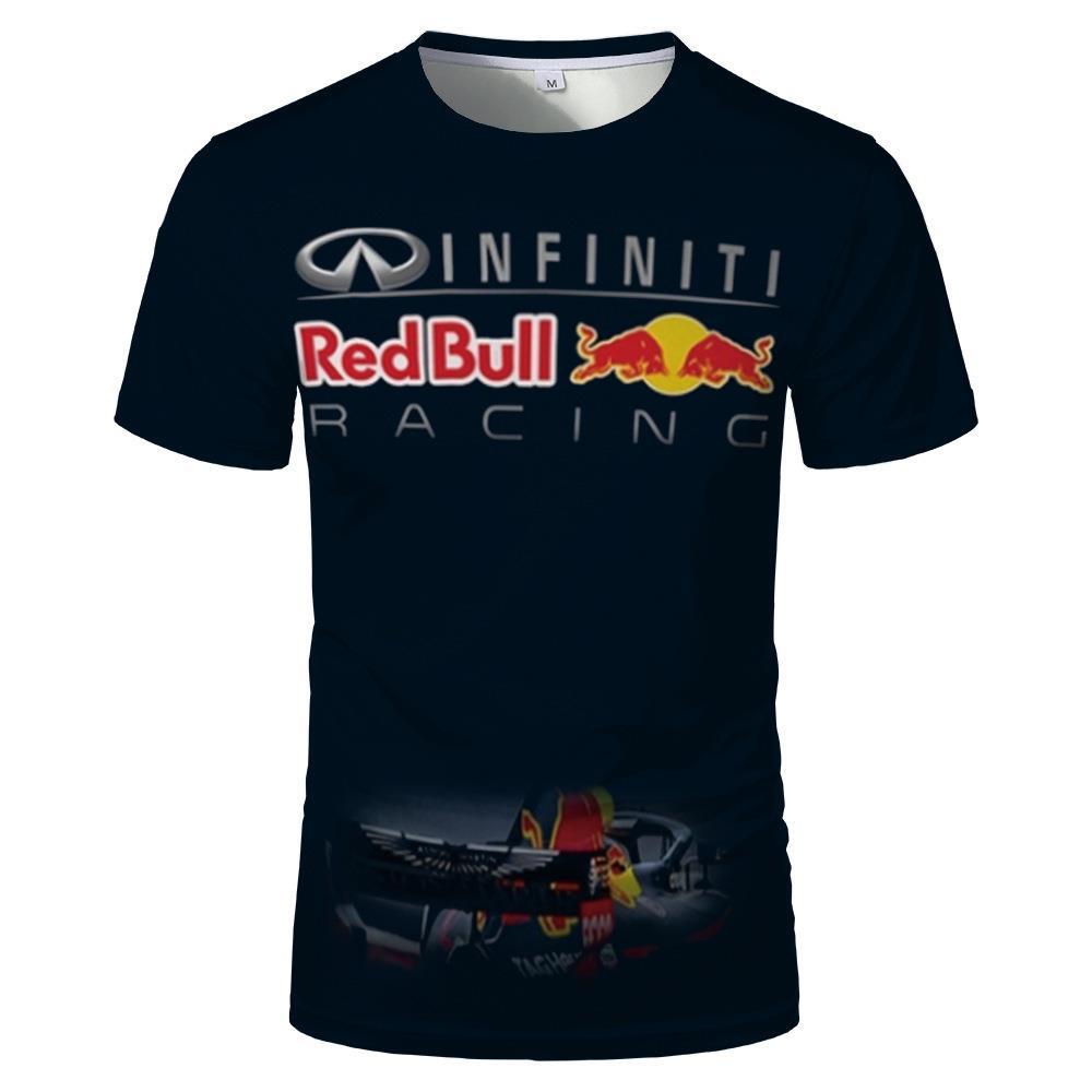 Nyári 3D póló Red Bull Személyre szabott Utcai Divat Trend Rövid Ujjú Kreatív Mintás