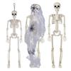 Halloween Skelett Dekoration Fullkroppsskelett Realistiskt Rörligt Skelett Dekoration 15,6/35 tum för Spökhus Kyrkogård