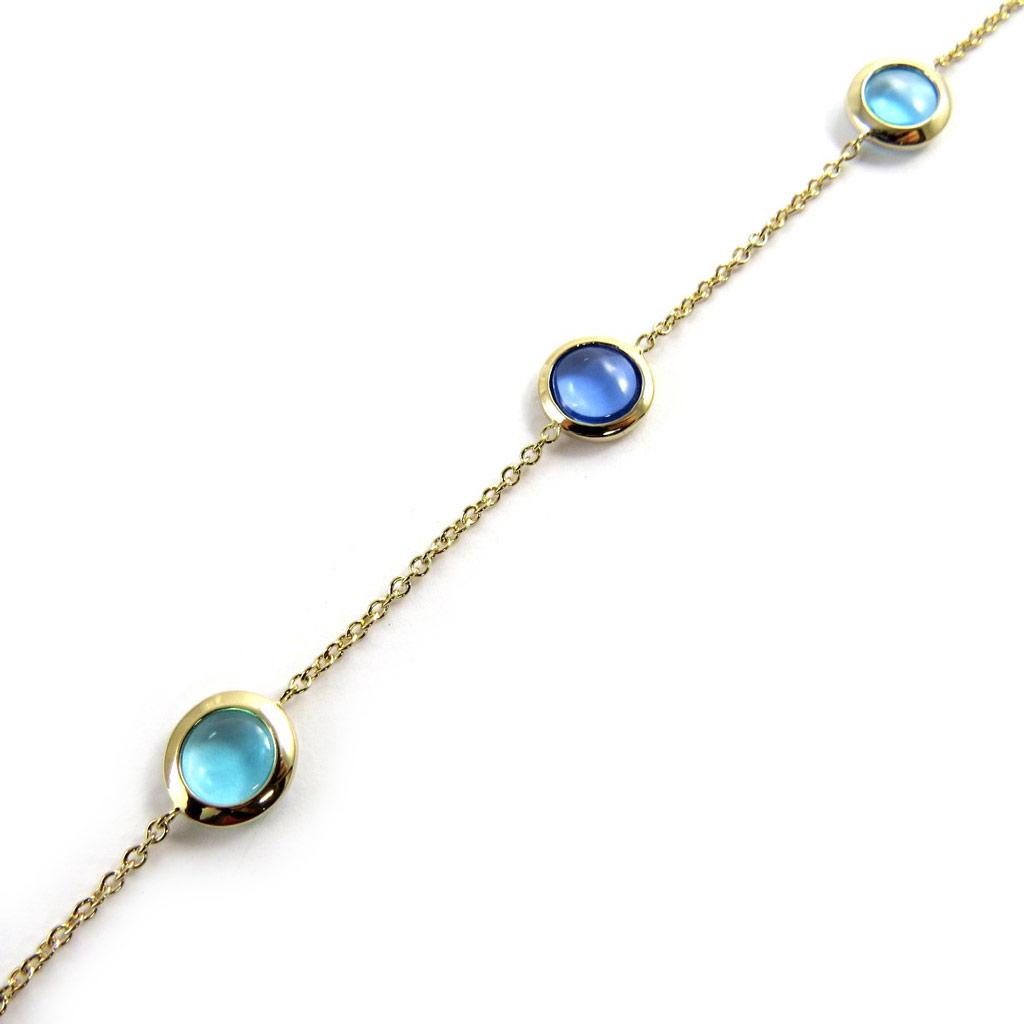 Altesse [L7946] - Bracelet Plaqué Or 'Angela' bleu doré