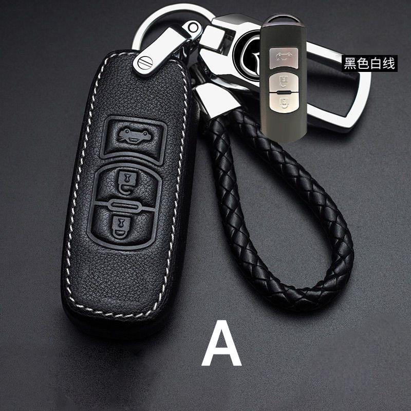 2025 Hot Leather Car Key Case Holder Key Cover Accessories For Mazda 3 6 Cx30 Cx9 Cx5 Cx8 MX5 MX30 X5 X9 S30 Key Cover Demio Ate