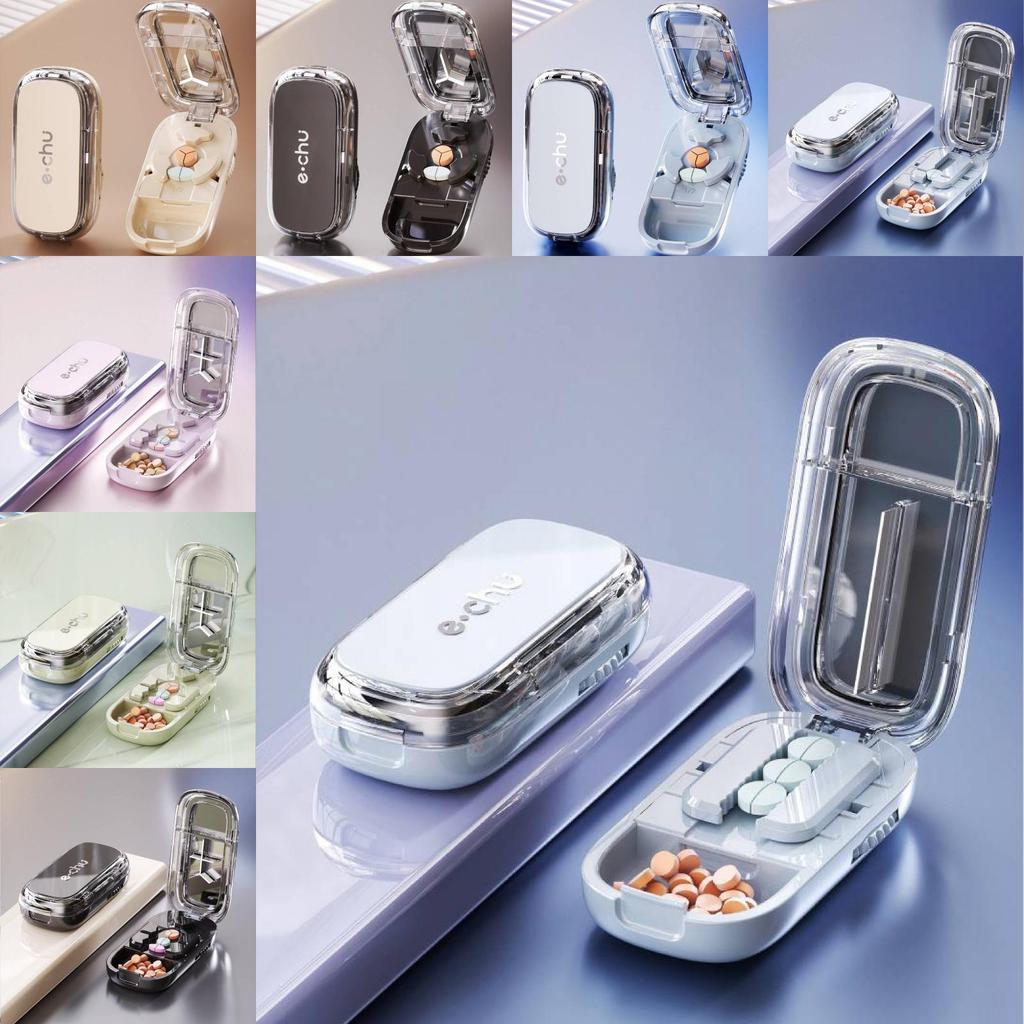 Portable Pill Cutter With Precise Quarter Split For Medicine Dispensers