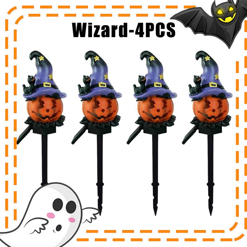 Solar Powered Halloween Ghost Stake Lights Outdoor Waterproof Spooky Auto On Off Garden Yard Scary Pathway Decorations