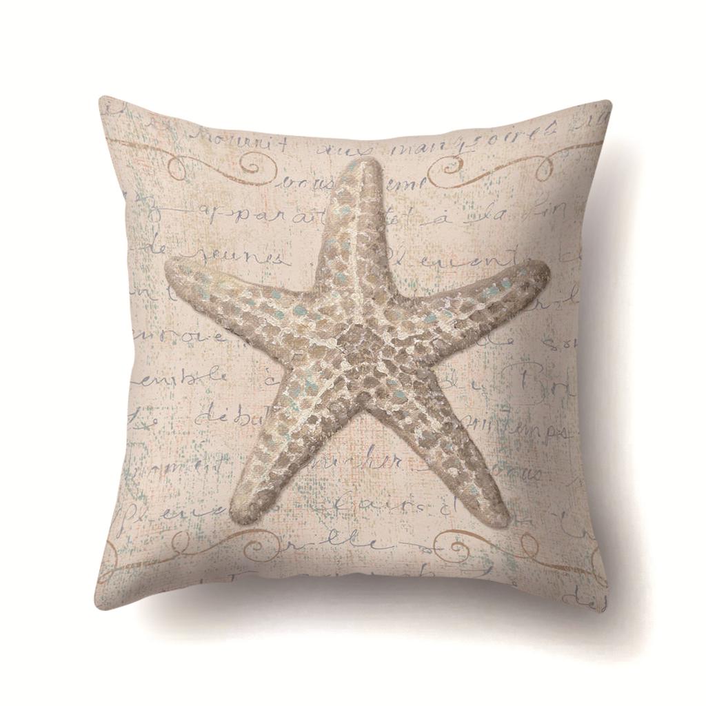 Vintage Marine Cushion Cover Peach Skin Pillowcase Sofa Cushion Pillowcase Suitable for Living Room Car Pillowcase