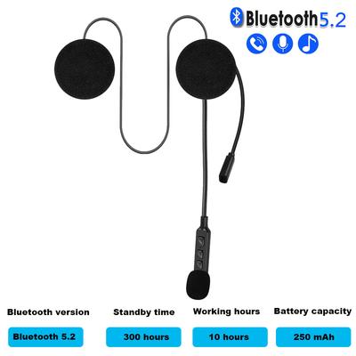 Motorrad-Universalhelm-Headset Bluetooth 5.2 Drahtloser Kopfhörer Freisprecheinrichtung Stereo für den MP3-Musik-Player des Fahrers