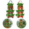 Hang Grow Bags, Breathable Canvas Upside Down Tomato Strawberry Plant Flower Plant Grow Bag, Red, Dark Green, Non woven Fabric