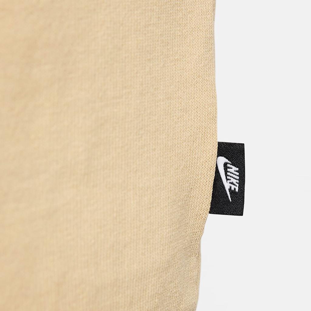 Nike Sportswear Premium Essentials Solid Color Logo Crew Neck T-Shirt Men Tops Sesame-Brown DO7393-252