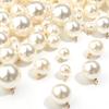 10-20 pcs/lot 6-20mm Round ABS Imitation Pearl Beads Pendant Beige White Charms For Jewelry Making DIY Fashion Necklace Earrings