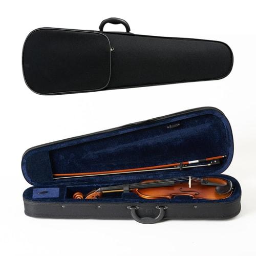 

SLDMJFSZ 4/4, 3/4, 1/2, 1/4, 1/8 Violin Hard Case, Basic Professional Triangular Backpack, Ultralight Suspension, Black
