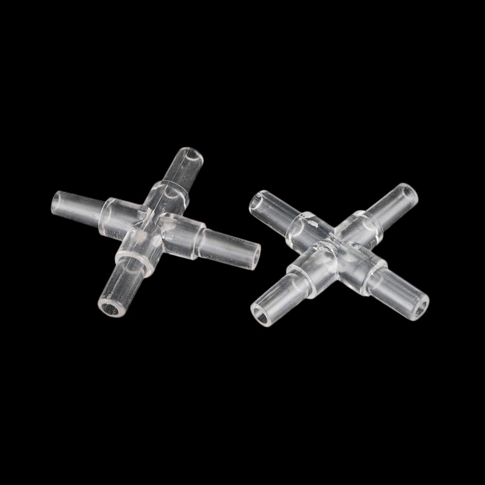 10 Pcs Hose Equal Transparent Acrylic Connectors Tee/Cross/Elbow/Y Shaped Air Tubing Connectors Aquarium Pipe Accessories